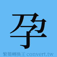 孕的簡體字寫法·字形