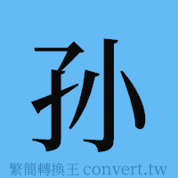 孙的簡體字寫法·字形