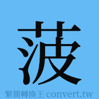 菠的簡體字寫法·字形